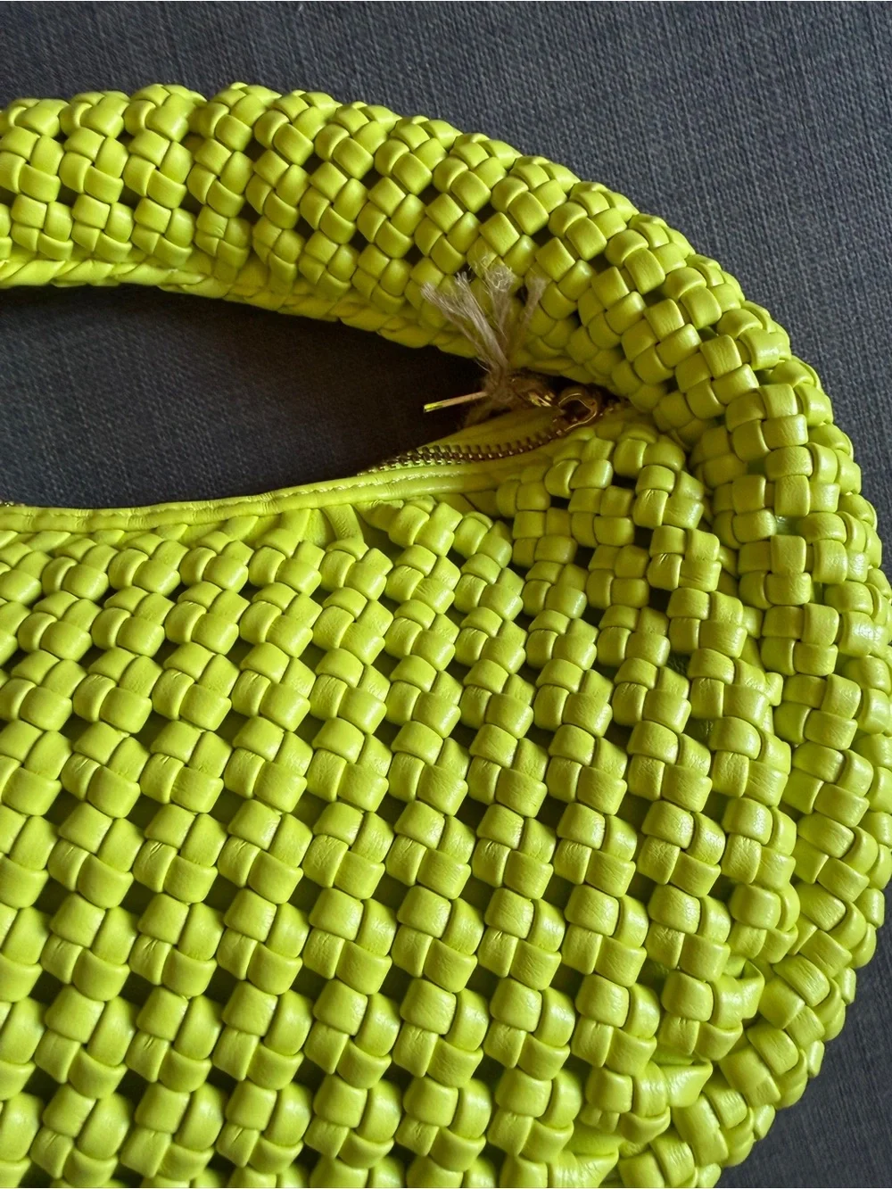 Lime Woven Statement Bag - Picture 1 of 9